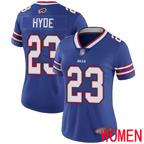 Women Buffalo Bills #23 Micah Hyde Royal Blue Team Color Vapor Untouchable Limited Player NFL Jersey